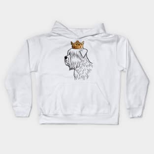 Soft Coated Wheaten Terrier Dog King Queen Wearing Crown Kids Hoodie